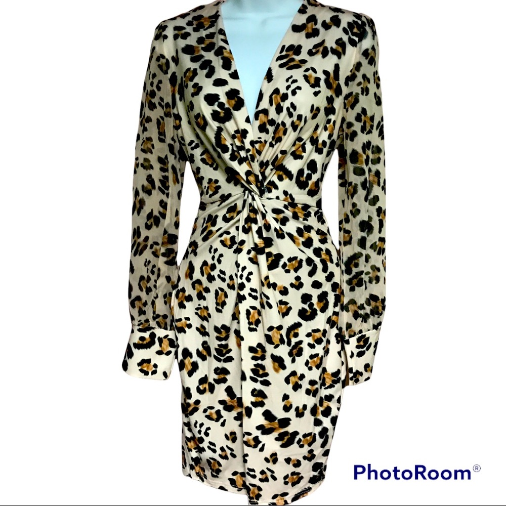 CBR leopard print fitted dress.